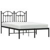 vidaXL Bedframe met hoofdbord metaal zwart 120x200 cm
