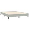vidaXL Boxspring met matras fluweel lichtgrijs 140x210 cm