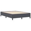 vidaXL Bedframe Donkergrijs 140 x 190 cm Katoenen stof