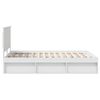 vidaXL Bedframe met hoofdeinde Wit 160 x 200 cm Massief grenenhout