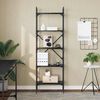 vidaXL Boekenkast Zwart Eiken 56 x 32 x 174 cm Bewerkt hout