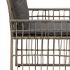 vidaXL Buitenmeubelset 4 pcs Zwart en Donkergrijs Staal en Poly Rattan