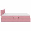 vidaXL Opbergbed met LED met matras met LED Roze 180 x 200 cm Fluweel
