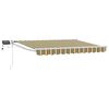 vidaXL Handbediende luifel met LED's Groen, Geel, Wit 3 x 2,5 m
