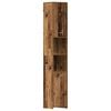 vidaXL Badkamerkast 30x30x183,5 cm bewerkt hout oud houtkleurig