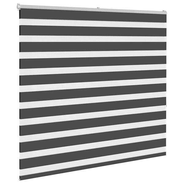 vidaXL Zebra rolgordijn 160x150 cm stofbreedte 155,9 cm zwart
