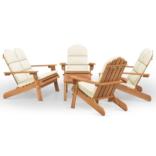 vidaXL 5-delige Loungeset Adirondack massief acaciahout