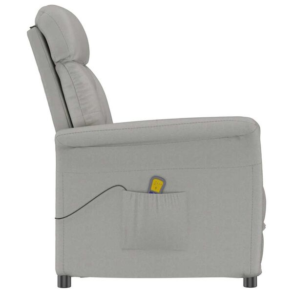 vidaXL Massagestoel Lichtgrijs 70.5 x 96.5 x 95 cm Polyester