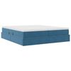 vidaXL Opbergbed met matras Donkerblauw 200 x 200 cm Fluweel