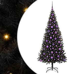 vidaXL Kerstboom Zwart 180 cm PVC