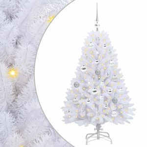 vidaXL Kunstmatige Inklapbare Kerstboom Wit 120 cm PVC en staal