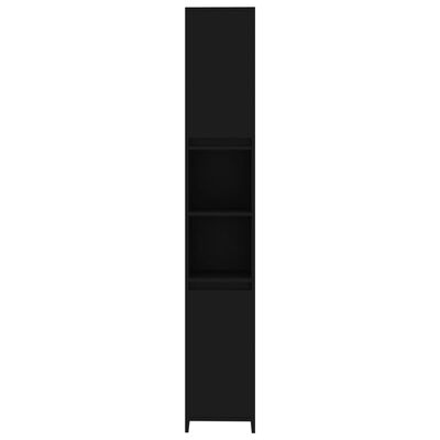 vidaXL 3-delige Badkamermeubelset spaanplaat zwart