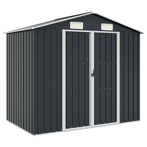 vidaXL Tuinschuur 205x129x183 cm gegalvaniseerd staal antraciet
