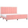vidaXL Bedframe met hoofdeinde fluweel roze 200x200 cm