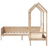 vidaXL Kinderbed met huisje en bankje massief grenenhout 80x200 cm