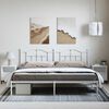 vidaXL Bedframe met hoofdbord metaal wit 193x203 cm