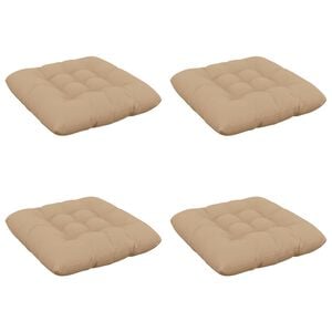 vidaXL Zitkussens VIANEN 4 st 100% Polyester Zand 40 x 40 x 12 cm