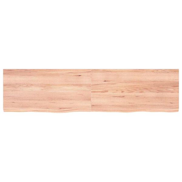 vidaXL Wandschap 160x40x(2-4)cm behandeld massief eikenhout lichtbruin