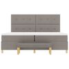 vidaXL Boxspring bed met matras met hoofdeinde Taupe 200 x 200 cm Stof