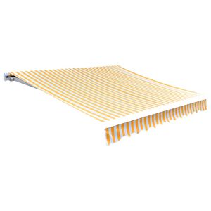 vidaXL Vervangingsdoek voor luifel 300x250 cm polyester geel en wit