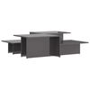 vidaXL Salontafels 2 st 111,5x50x33 cm bewerkt hout hoogglans grijs