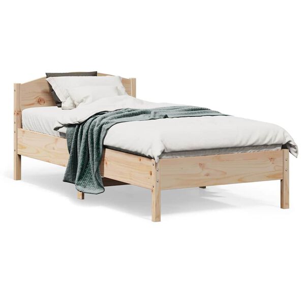 vidaXL Bedframe zonder matras massief grenenhout 75x190 cm