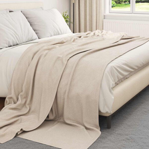 vidaXL Kleden 6 pcs Beige 270 x 240 cm Fleece