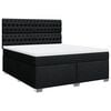 vidaXL Boxspring met matras stof zwart 180x200 cm
