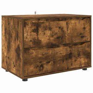 vidaXL Opbergkast Gerookt eiken 80 x 48 x 57 cm Bewerkt hout