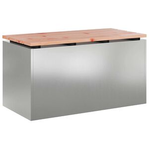 vidaXL Tuinbank Zilver 80 x 40 x 43 cm Gegalvaniseerd staal