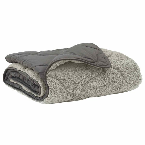 vidaXL Vol jaar dekbed Gekwilt Lichtgrijs 155 x 200 cm