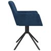 vidaXL Eetkamerstoelen draaibaar 2 st fluweel blauw