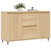 vidaXL Dressoir 101,5x35x70 cm bewerkt hout sonoma eikenkleurig