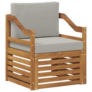 vidaXL Tuinbank Massief Acaciahout en Polyester Naturel