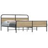 vidaXL Bedframe zonder matras metaal gerookt eikenkleurig 193x203 cm
