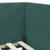 vidaXL Hoekbedframe met Matras met hoofdeinde 2 pcs Groen Fluweel