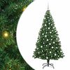 vidaXL Kunstkerstboom Groen 180 cm PVC en Staal en Kunststof