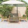vidaXL Tuinstoelen met Tafel 5 pcs Grijs 90 x 45 x 40 cm
