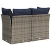 vidaXL | Tuin Sofa | met kussen Grijs 124 x 62 x 69cm poly rattan