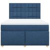 vidaXL Boxspring met matras stof blauw 140x200 cm