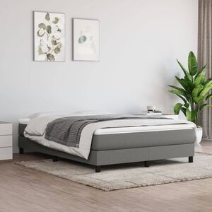 vidaXL Pocketveringmatras medium 140x200x20 cm stof donkergrijs