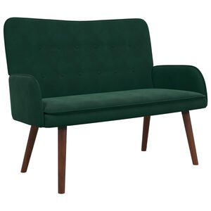 vidaXL 2-Zits Sofa Donkergroen 115 x 61 x 87 cm fluweel