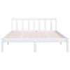 vidaXL Bedframe massief grenenhout wit 160x200 cm