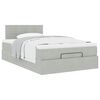 vidaXL Ottoman bed met matras 120x200 cm fluweel lichtgrijs