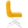 vidaXL Eetkamerstoelen 4 st fluweel mosterdgeel
