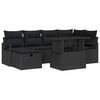 vidaXL Tuin Sofa Set 7 st Zwart poly rattan