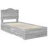 vidaXL Bedframe met hoofdeinde Grijs Sonoma 100 x 200 cm Bewerkt hout