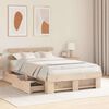 vidaXL Bedframe met hoofdeinde Bruin 120 x 190 cm Massief grenenhout