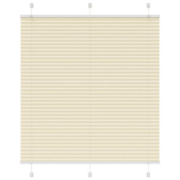 vidaXL Pliss&eacute; rolgordijn 120x150cm stofbreedte 119,4cm polyester cr&egrave;me
