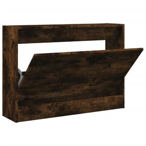 vidaXL Schoenenkast 80x21x57 cm bewerkt hout gerookt eikenkleurig